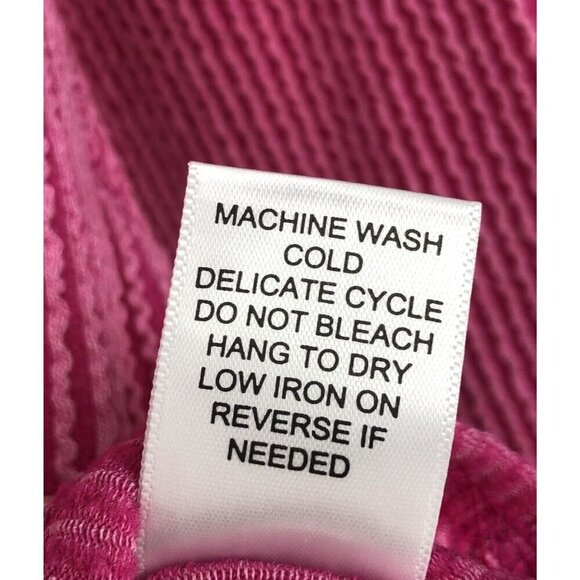 Originality Pink Ribbed Cropped Long Sleeve Top Womens XS y2k Coquette Feminine - Picture 5 of 7